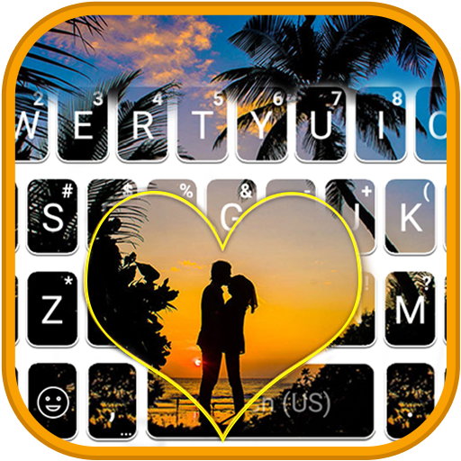 Lovers at Sunset Beach Tastatu