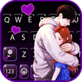 Lovers Hug Keyboard Background