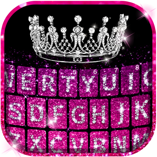 Tema Keyboard Lux Crown Glint Fonts
