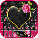 Lux Gold Black Heart Keyboard  APK
