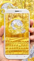 ثيم لوحة المفاتيح Lux Gold الملصق