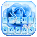 Luxury Blue Rose Keyboard Them APK
