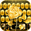Luxury Gold Rose Keyboard Them