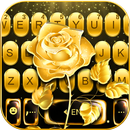 Luxury Gold Rose Tastatur-Them APK