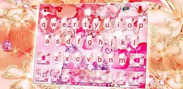 Tema Keyboard Luxury Floral Bu