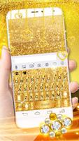 Tema Keyboard Luxury Gold poster