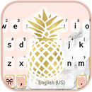 Fond de clavier Marble Gold Pineapple APK