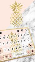 Fond de clavier Marble Gold Pineapple Affiche