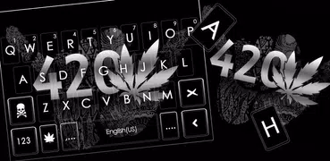 Metal Weed 420 Keyboard Theme