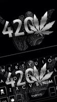 Fond de clavier Metal Weed 420 Affiche