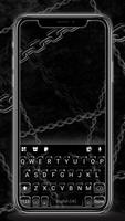 Fundo do Teclado Metal Chains Black Cartaz