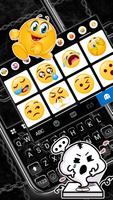 Fundo do Teclado Metal Chains Black imagem de tela 2