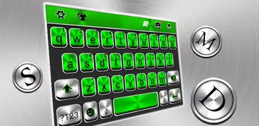 Metal Green Tech Keyboard Them