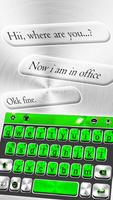 Tema Keyboard Metal Green Tech poster