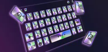 Metal 3d Laser Tema de teclado