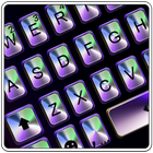 Metal 3d Laser Tema de teclado icono