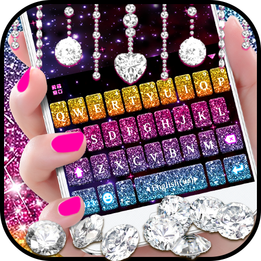 Multi Color Glitter Tastatur-T