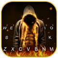 Muscle Fire Man Keyboard Theme