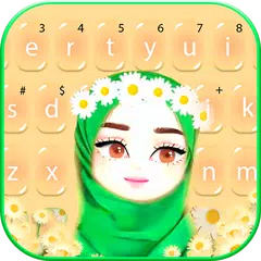 Скачать Тема для клавиатуры Muslim Flower Girl APK