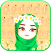 Muslim Flower Girl Tastatur-Th