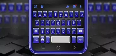 3d Blue Tech Tastatur-Thema