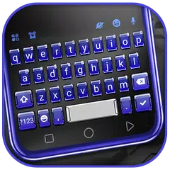 download 3d Blue Tech Tema Tastiera APK