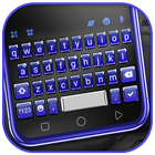 最新版、クールな 3d Blue Tech のテーマキーボー アイコン
