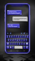 3d Blue Tech Keyboard Theme poster