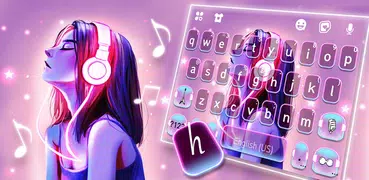 Neon Music Girl のテーマキーボード