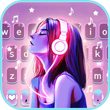 Neon Music Girl のテーマキーボード APK