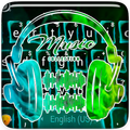 Neon Music Headphone Keyboard Theme