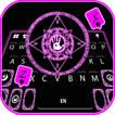 Neon Magic Star Keyboard Backg