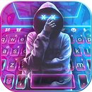 Fundo do Teclado Neon Mask Man APK