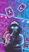 Fundo do Teclado Neon Mask Man imagem de tela 1