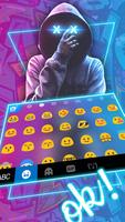 Fundo do Teclado Neon Mask Man imagem de tela 2