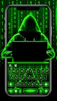 Neon Matrix Hacker poster