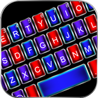 Fond de clavier Neon Metal Col icône