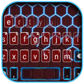 Tema Keyboard Neon Abstract