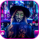 خلفية الكيبورد Neon Anonymous  APK