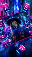 Фон клавиатуры Neon Anonymous  скриншот 1