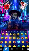 Фон клавиатуры Neon Anonymous  скриншот 2