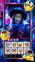 Фон клавиатуры Neon Anonymous  скриншот 3