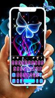 Neon Butterfly Sparkle poster