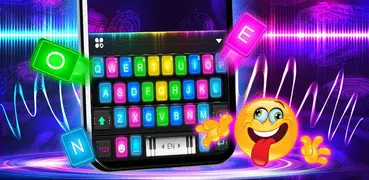 Neon Beam Piano Lights Tema de