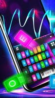 ثيم لوحة المفاتيح Neon Beam Pi الملصق