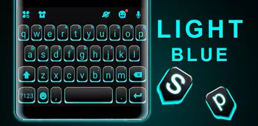 Neon Blue Black Tastiera