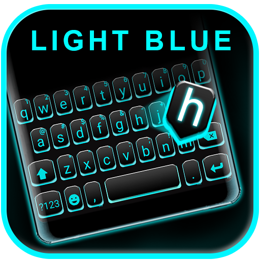 Neon Blue Black Tastatur-Thema