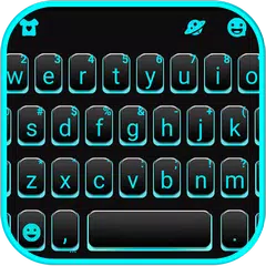 download Neon Blue Black Tastiera APK