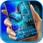 Neon Blue Butterfly icon