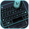 Neon Blue Business Keyboard Th